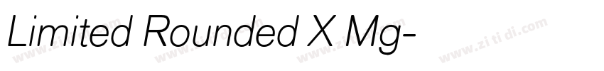Limited Rounded X Mg字体转换